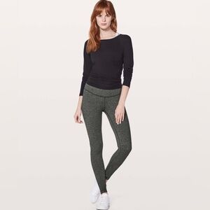 Lululemon Wunder Under Black Heathered Herringbone Low-Rise Legging